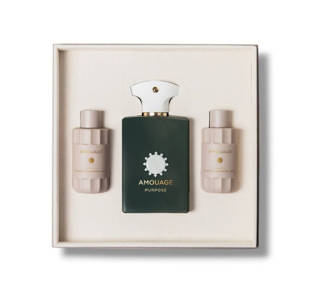Coffret Amouage-Purpose-Eau de Parfum-100ml+Gel Douche-60ml(3 pièces)
