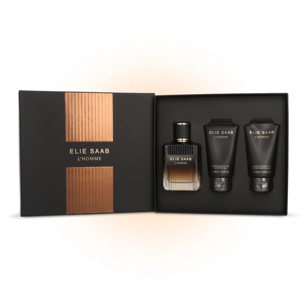 Coffret Elie Saab 2026-L'Homme-Eau de Parfum Intense-100ml(03 Pieces)