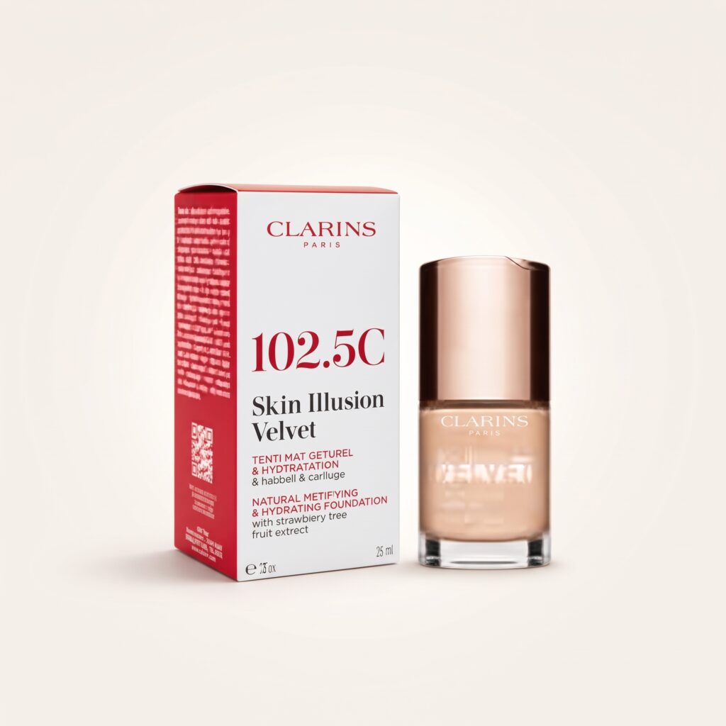 Clarins-Skin Illusion Velvet Natural Mattifying & Hydrating Foundation 102.5C-30ml