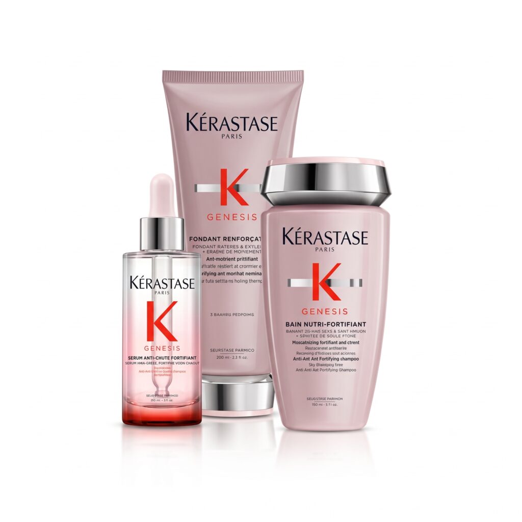 Coffret Kerastase-Genesis-Fondant Renforçateur-200ml + Bain Hydra-Fortifiant-250ml + Sérum Anti-Chute-90ml  (3 pièces)