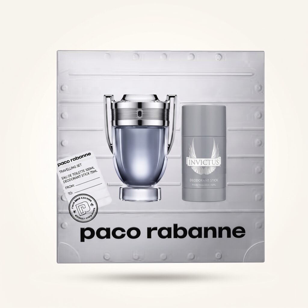 Coffret Rabanne-Invictus-Eau de Toilette-100ml + Deodorant Stick-75ml (2 pièces)