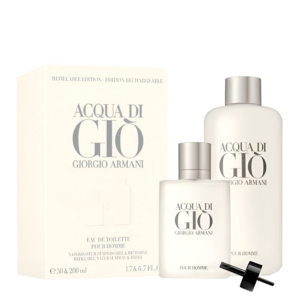 REFILLABLE EDITION-Giorgio Armani-Acqua di Gio-Eau de Toilette-200ml+50ml