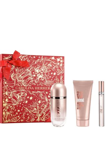 Coffret Carolina Herrera-212 VIP Rosé-Eau de Parfum-80ml + Lotion pour le Corps-100ml (3 Pieces)