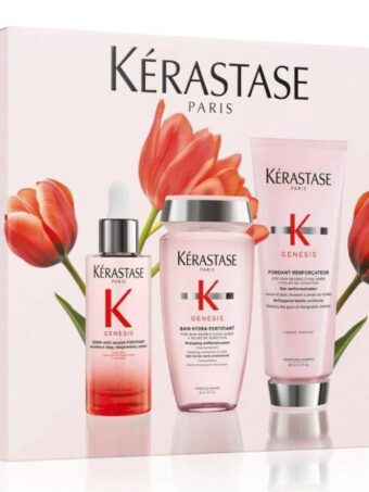 Coffret Kerastase-Genesis-Fondant Renforçateur-200ml + Bain Hydra-Fortifiant-250ml + Sérum Anti-Chute-90ml  (3 pièces)