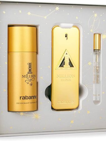 Coffret Rabanne-1 Million Elixir-Parfum Intense-100ml + Déodorant-150ml + Eau de Toilette-10ml (3 pièces)
