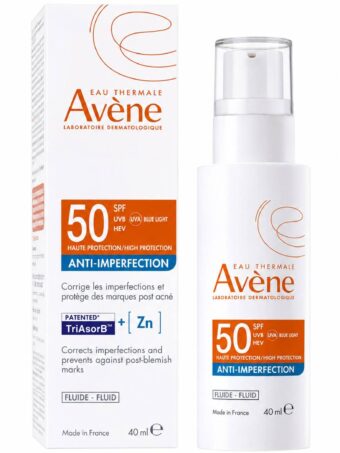 Avène-Soins solaires-Peaux sensibles FLUIDE ANTI-IMPERFECTION SPF50-40ml
