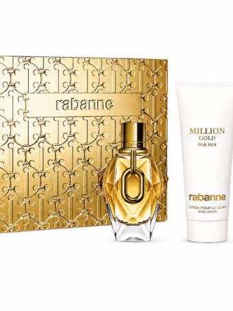 Coffret Rabanne-Million Gold For Her-Eau de Parfum-90ml + Lotion Pour Corps-100ml + eau de Parfum-10ml (3 pièces)