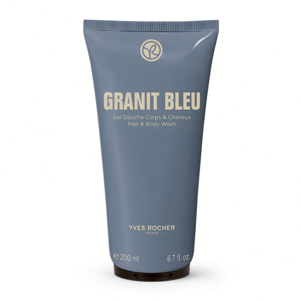 Yves Rocher-Granit Bleu-Gel Douche Corps et Cheveux-200ml